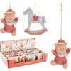 Koopman Vianočná závesná dekorácia kôň/medveď 7cm