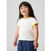 GAP Baby rebrované tričko s logom Biela 3YRS GAP Baby rebrované tričko s logom Biela 3YRS