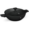 Panvica WOK s titánovým povrchom a pokrievkou 30 cm Matte Black Collection Panvica WOK s titánovým povrchom a pokrievkou 30 cm Matte Black Collection