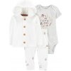 Carter's Set 3dielny body kr. rukákardigán Tepláky White Safari neutrál Carter's Set 3dielny body kr. rukákardigán Tepláky White Safari neutrál
