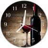 Nástenné sklenené hodiny Víno fi 30 cm Nástenné sklenené hodiny Víno fi 30 cm