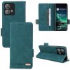 Peňaženkové kožené puzdro Magnetic Clasp na Motorola Edge 40 Neo - Zelená Peňaženkové kožené puzdro Magnetic Clasp na Motorola Edge 40 Neo - Zelená