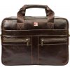 Nordee S134 S hnedá pánska kožená aktovka, notebook 15,6 Nordee S134 S hnedá pánska kožená aktovka, notebook 15,6