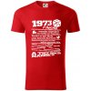 1973 v kocke - Tričko z organickej bavlny - L ( Červená ) 1973 v kocke - Tričko z organickej bavlny - L ( Červená )