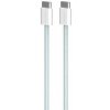 Kábel PURO Fabrik 2.0 opletený nabíjací a dátový 60W USB-C / USB-C pre iPhone / iPad / MacBook / AirPods - 1,5 m PUCCCFABK415MTLBLUE Kábel PURO Fabrik 2.0 opletený nabíjací a dátový 60W USB-C / USB-C pre iPhone / iPad / MacBook / AirPods - 1,5 m PUCCCFABK415MTLBLUE