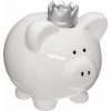 ATMOSPHERA ATMOSPHERA Keramická pokladnička White Queen Pig 14,5x16x14,5 cm ATMOSPHERA ATMOSPHERA Keramická pokladnička White Queen Pig 14,5x16x14,5 cm