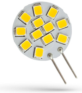 Spectrum LED žiarovka G4, 1,2W, 12LED, 12V, 20mm [WOJ+13785] Teplá biela