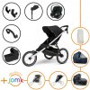 Thule Set 11v1 Thule Glide 3 Black 2025+madlo+vanička Black+JOMK príslušenstvo+autosedačka Cybex s ISOFIX a adaptérmi