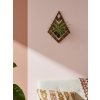 WoodenBotanery Nástenný držiak pre vzdušné rastliny Diamond tmavohnedý