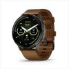 Garmin VENU 4 - 45mm, Black/ Slate + Leather Garmin VENU 4 - 45mm, Black/ Slate + Leather