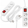 Predlžovací Kábel do zásuvky Masterled 3 m, 3 ks zásuviek, biely Predlžovací Kábel do zásuvky Masterled 3 m, 3 ks zásuviek, biely