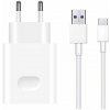 Nabíjací adaptér Huawei, zásuvka USB-A, 22,5 W, SuperCharge + kábel USB typu C, biely Nabíjací adaptér Huawei, zásuvka USB-A, 22,5 W, SuperCharge + kábel USB typu C, biely