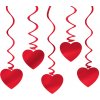 Party Závesná dekorácia špirála srdce červená 5 ks Party Závesná dekorácia špirála srdce červená 5 ks