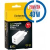 INTENSO W40CC GaN, 2x USB C, Nabíjačka, 40W, biela INTENSO W40CC GaN, 2x USB C, Nabíjačka, 40W, biela