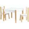 EcoToys Detský nábytok stôl + 2 stoličky s tabuľou