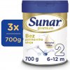 3x SUNAR Premium 2 Mlieko pokračovacie 700 g VP-F172376