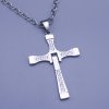 Luxusný pánsky prívesok s retiazkou z chirurgickej ocele - kríž s kamienkami 50 cm Luxusný pánsky prívesok s retiazkou z chirurgickej ocele - kríž s kamienkami 50 cm