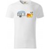 Slimačí obytňák - Tričko z organickej bavlny - 2XL ( Biela ) Slimačí obytňák - Tričko z organickej bavlny - 2XL ( Biela )