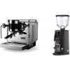 Rocket Espresso Bicocca, chrome + Eureka Atom W 65, black Rocket Espresso Bicocca, chrome + Eureka Atom W 65, black
