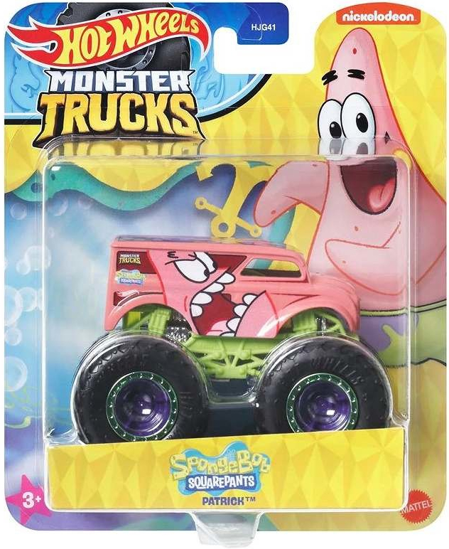 HW HW Mattel® Monster Trucks SpongeBob SquarePants PATRICK HVĚZDICE,N77