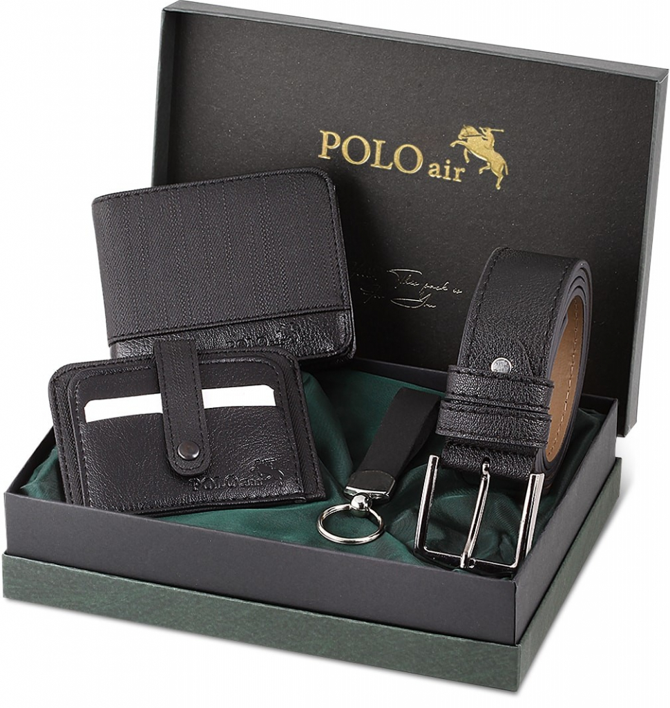 Polo Air Wallet Black Plain Standard Polo Air