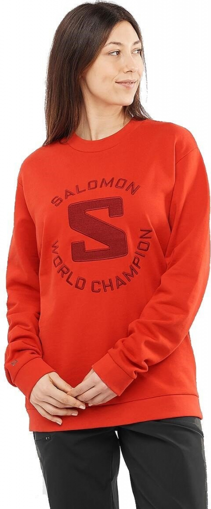 Salomon OUTLIFE CREWNECK SWEAT LC1802300 aura orange