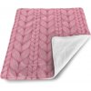 Sablio Deka pre bábätko Ružové pletenie - 90x120 cm Sablio Deka pre bábätko Ružové pletenie - 90x120 cm