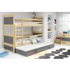Interbeds Poschodová posteľ Rico 3 trojmiestna borovica 200cm x 90cm sivá Interbeds Poschodová posteľ Rico 3 trojmiestna borovica 200cm x 90cm sivá