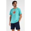 Vienetta MAN pánske pyžamo šortky Relax mentolová