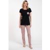 Dámske pyžamo Italian Fashion Buscato kr.r. dł.sp. Farba: Čierna, Veľkosť: XL Dámske pyžamo Italian Fashion Buscato kr.r. dł.sp. Farba: Čierna, Veľkosť: XL