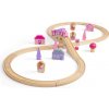 Bigjigs Rail Dřevěná vláčkodráha osmička pro princezny 35 dílů Bigjigs Rail Dřevěná vláčkodráha osmička pro princezny 35 dílů