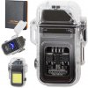 Plazmový zapaľovač s LED svietidlom, USB nabíjateľný, vodoodolný Plazmový zapaľovač s LED svietidlom, USB nabíjateľný, vodoodolný