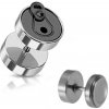 Šperky eshop - Fake piercing do ucha z ocele - čierna plechovka PC30.21 Šperky eshop - Fake piercing do ucha z ocele - čierna plechovka PC30.21