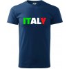 Italy Nápis - Klasické pánske tričko vyššej gramáže - XS ( Polnočná modrá ) Italy Nápis - Klasické pánske tričko vyššej gramáže - XS ( Polnočná modrá )