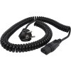 HAWA IEC prepojovací kábel čierna 2.3 m špirálový kábel R6503