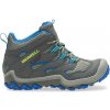 Merrell Mk262305 Chameleon 7 Mid Wp Grey/blue detská outdoorová obuv - UK 3 / EU 34 / 22 cm Merrell Mk262305 Chameleon 7 Mid Wp Grey/blue detská outdoorová obuv - UK 3 / EU 34 / 22 cm