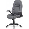 Autronic KA-G301 GREY kancelárska stoličky šedá koženka, čierny kovový kríž, hojdací mechanizmus Autronic KA-G301 GREY kancelárska stoličky šedá koženka, čierny kovový kríž, hojdací mechanizmus