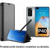 Otváracie Púzdro Luxria Clear View pre Huawei - Čierne pre Huawei: P40 Otváracie Púzdro Luxria Clear View pre Huawei - Čierne pre Huawei: P40