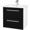 Dreja Umývadlová skrinka GIO SZZ2 60 - N01 Biela lesk / Úchytka T01 / M17 Čierna mat Dreja Umývadlová skrinka GIO SZZ2 60 - N01 Biela lesk / Úchytka T01 / M17 Čierna mat
