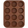 ORION Forma silikónová na muffiny 12 ks, 32,5 x 25 x 3 cm, hnedá ORION Forma silikónová na muffiny 12 ks, 32,5 x 25 x 3 cm, hnedá
