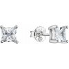 Strieborné náušnice kôstky štvorec s jedným veľkým zirkónom biele 11418.1 Strieborné náušnice kôstky štvorec s jedným veľkým zirkónom biele 11418.1
