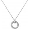 Hot Diamonds Trblietavý strieborný náhrdelník s diamantom a topazy forever DP901
