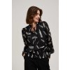 Marisse Black Tie-Neck Shirt Marisse Black Tie-Neck Shirt