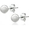 Šperky eshop - Strieborné náušnice 925 - hladká, lesklá guľka, 6 mm X6.4 Šperky eshop - Strieborné náušnice 925 - hladká, lesklá guľka, 6 mm X6.4