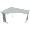 Hobis Pracovný stôl Flex, ergo, pravý, 160x75,5x120 (60x60) cm, sivá/kov Hobis Pracovný stôl Flex, ergo, pravý, 160x75,5x120 (60x60) cm, sivá/kov