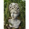 Clayre & Eef Šedý antik cementový kvetináč hlava ženy s kvetmi - 22*21*35 cm - Clayre & Eef Clayre & Eef Šedý antik cementový kvetináč hlava ženy s kvetmi - 22*21*35 cm - Clayre & Eef