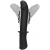 Shots Ouch! Handheld Silicone Vibrating and Thrusting Dildo