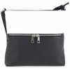Made In Italy kožená kabelka na rameno 147 čierno-biela