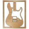 Veselá Stena Drevená nástenná dekorácia Elektrická gitara Veselá Stena Drevená nástenná dekorácia Elektrická gitara