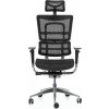 Ergonomická kancelárska stolička ORION JNS-801, čierna W-51 (vzorovaná), leštěný kríž_ Ergonomická kancelárska stolička ORION JNS-801, čierna W-51 (vzorovaná), leštěný kríž_